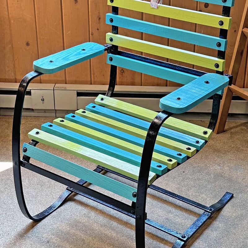 Lime And Aqua Porch Chair