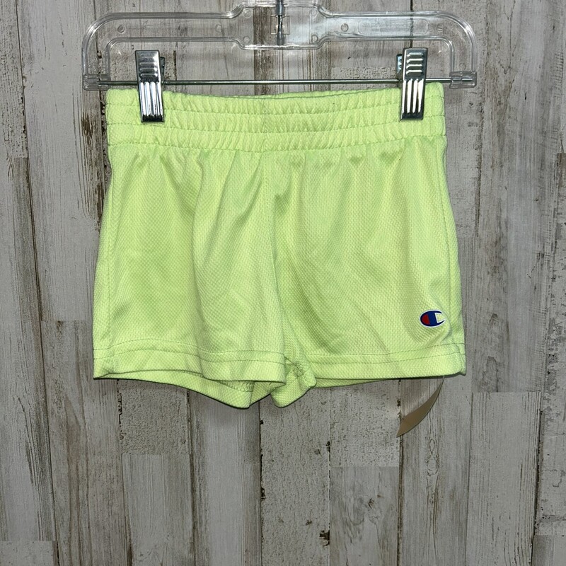 5 Lime Green Logo Shorts, Green, Size: Girl 5T