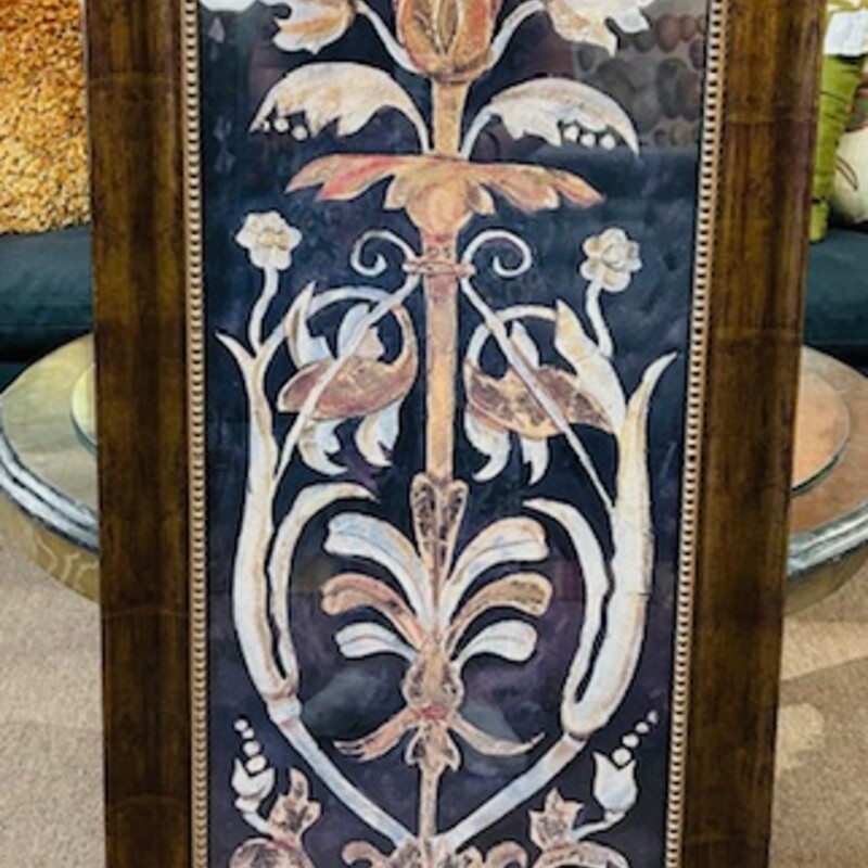 Z Gallerie Segovia Scroll I Artwork in Frame
Brown Blue Tan Size: 19 x 45H
Coordinating artwork sold separately