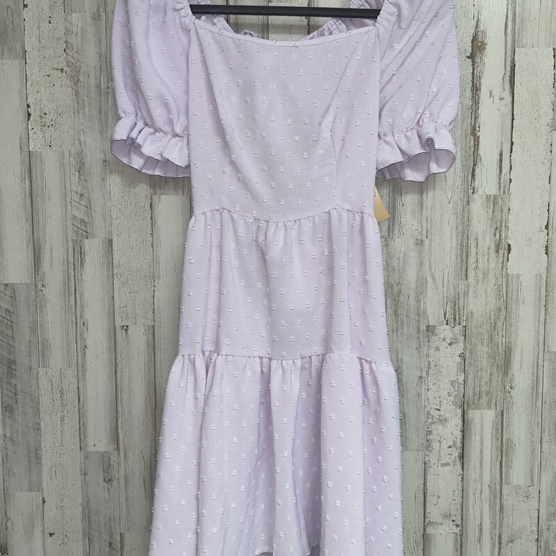 M Lilac Puff Sleeve Dress, Purple, Size: Ladies M