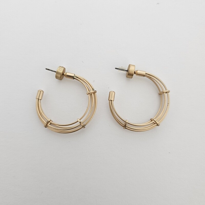 Banana Republic Open Hoop, Gold, Size: Pierce