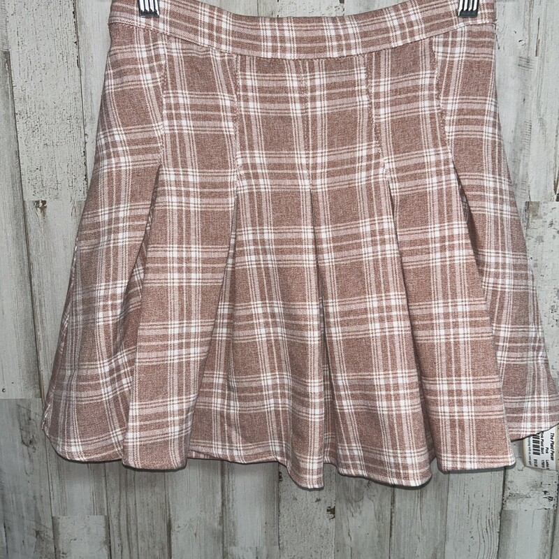 NEW S Pink Plaid Skirt