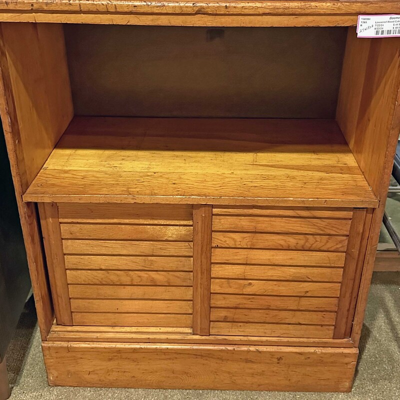 Louvered Wood Cabinet