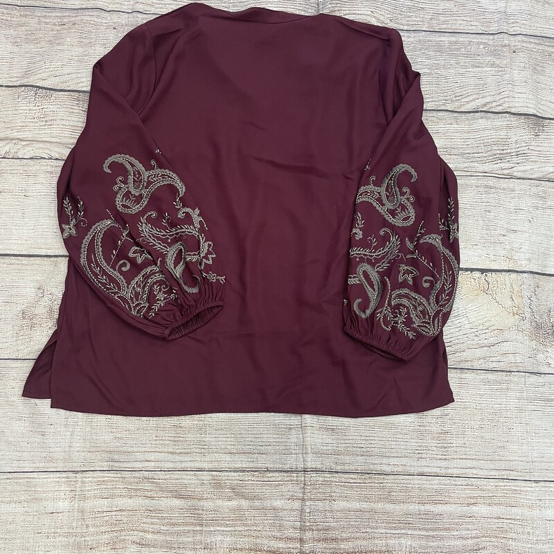 Chicos Top, Maroon, Size: XL