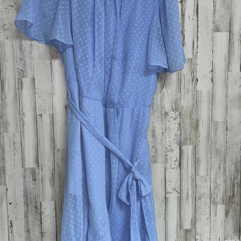 Sz18 Lt Blue Dotted Dress