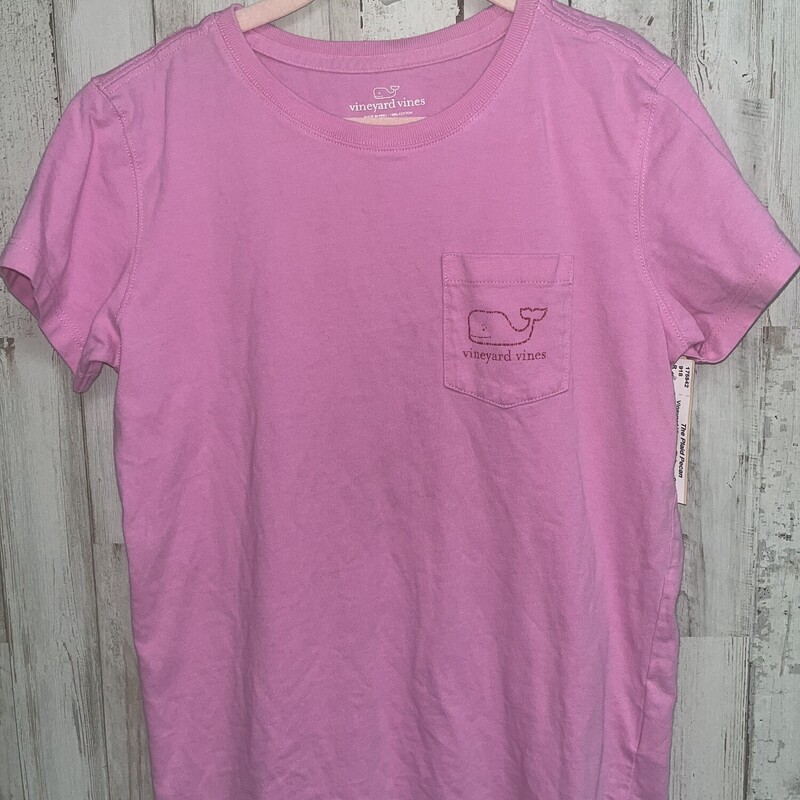7/8 Pink Logo Pocket Tee, Pink, Size: Girl 7/8