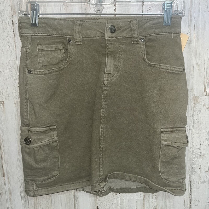 10/12 Olive Cargo Skirt, Green, Size: Girl 10 Up