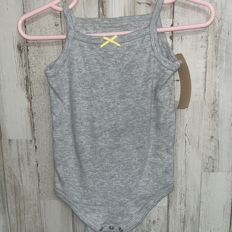 9/12M Grey Tank Onesie, Grey, Size: Girl 6-12m