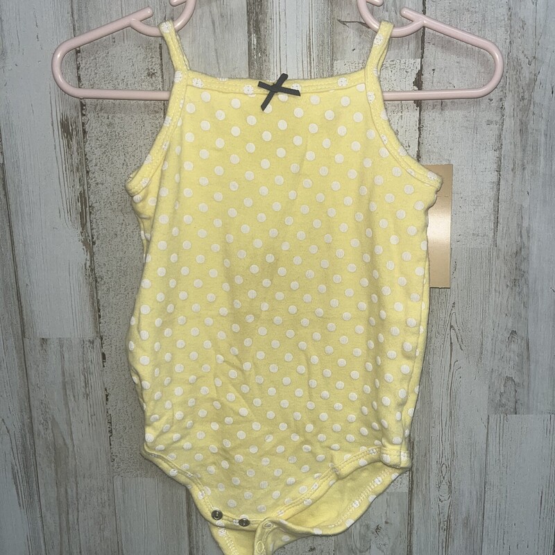 9/12M Yellow Dotted Onesi, Yellow, Size: Girl 6-12m