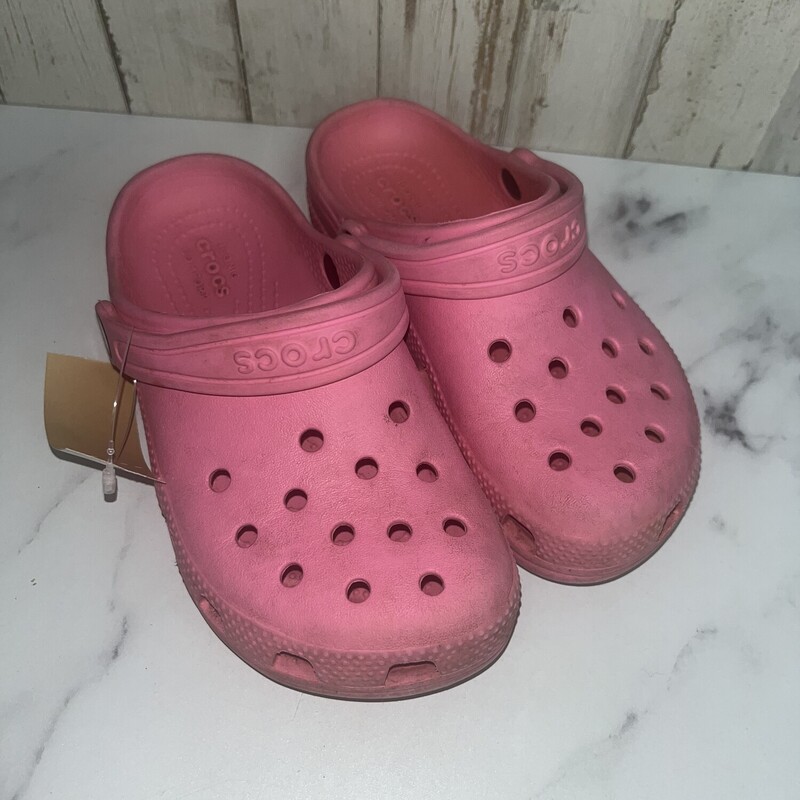 13 Pink Rubber Crocs