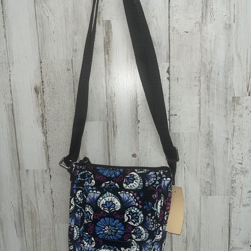 Black Floral Small Crossb, Black, Size: Purses