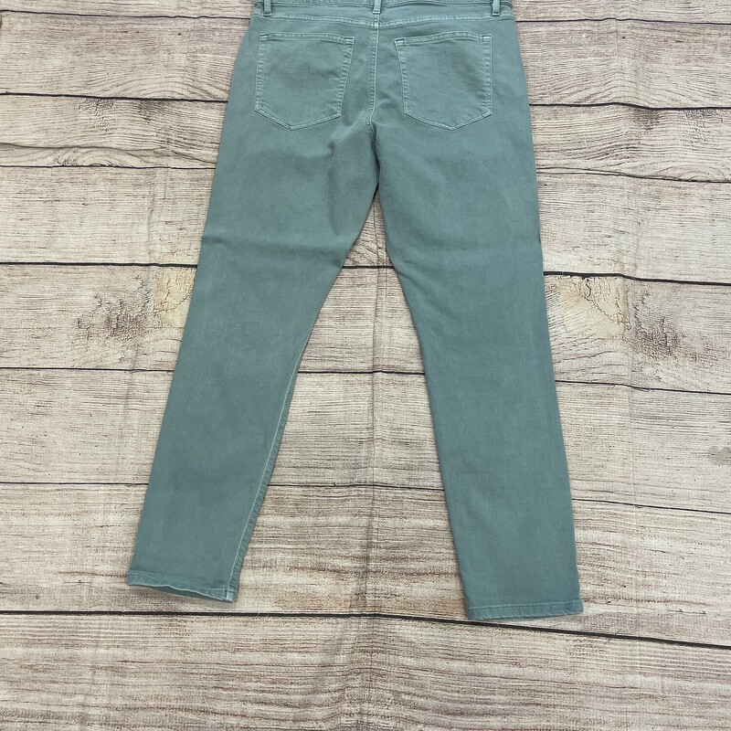 Loft modern skinny cropped jeans mossy green in color 31 in waist size 12