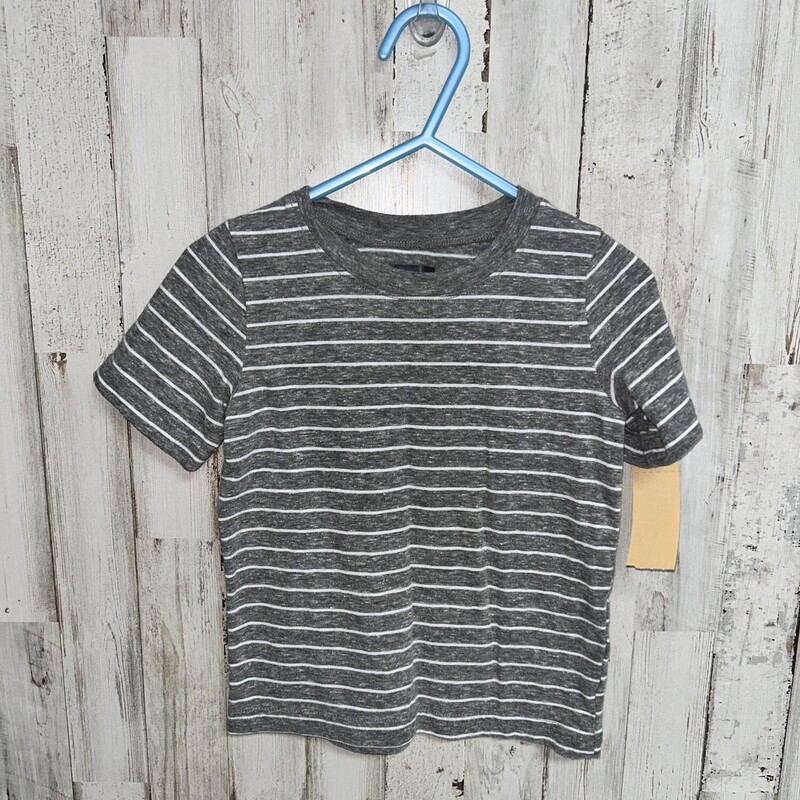 18M Grey Stripe Tee, Grey, Size: Boy 12-24m