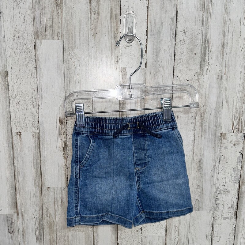 18M Denim Drawstring Shor, Blue, Size: Boy 12-24m