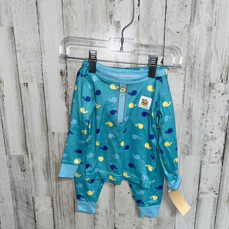 18M 2pc Teal Printed Pjs