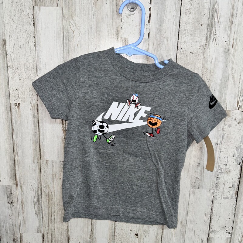 2T Grey Ball Logo Tee