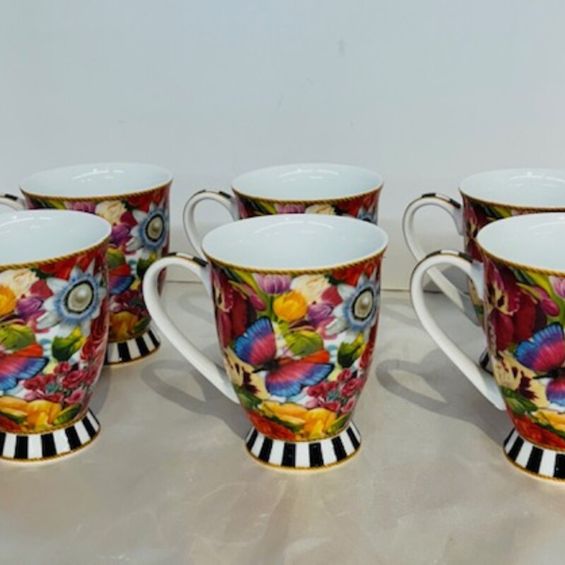 Set of 6 Lenox Eliza Stripe Mugs
melli mello
White, Black, Pink, Orange
Size: 4.5x4H