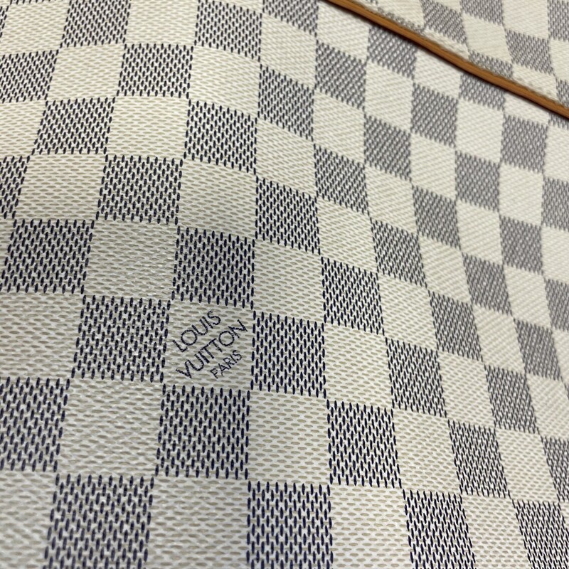 LV Damier Azur Pampelonne cream check pattern. Has small flaw on the back side. See pictures