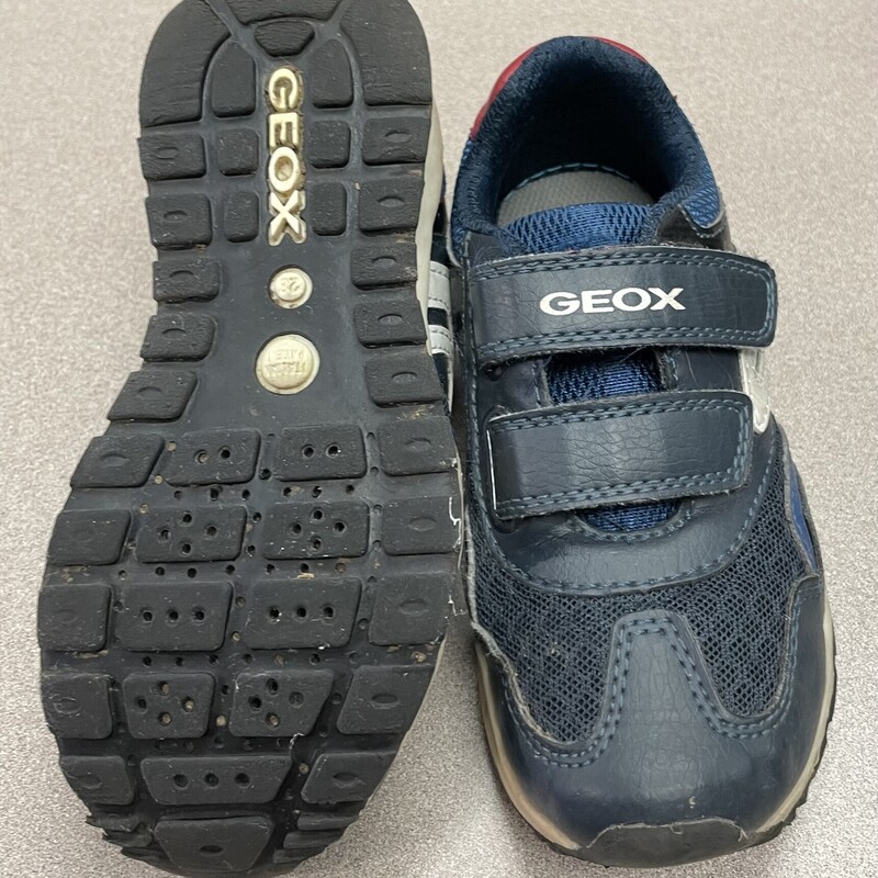 Geox Velcro Shoes, Navy, Size: 10.5T