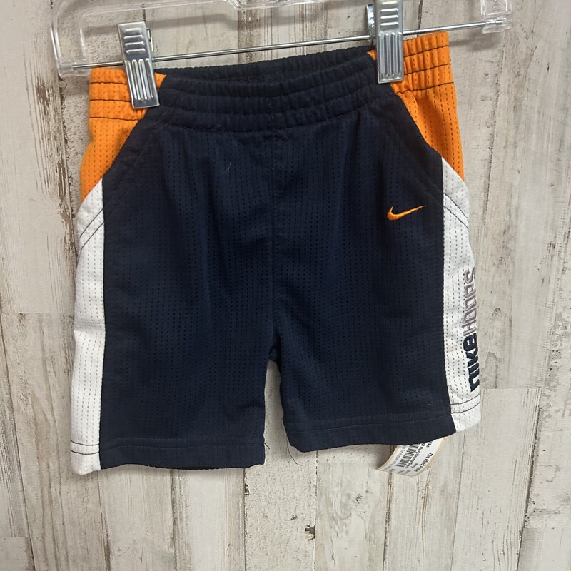 12M Navy/Orange Shorts, Navy, Size: Boy 12-24m