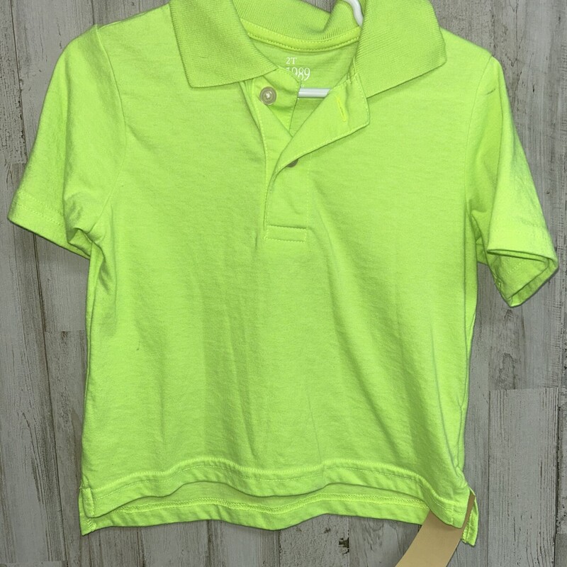 2T Neon Green Polo, Green, Size: Boy 2T-4T