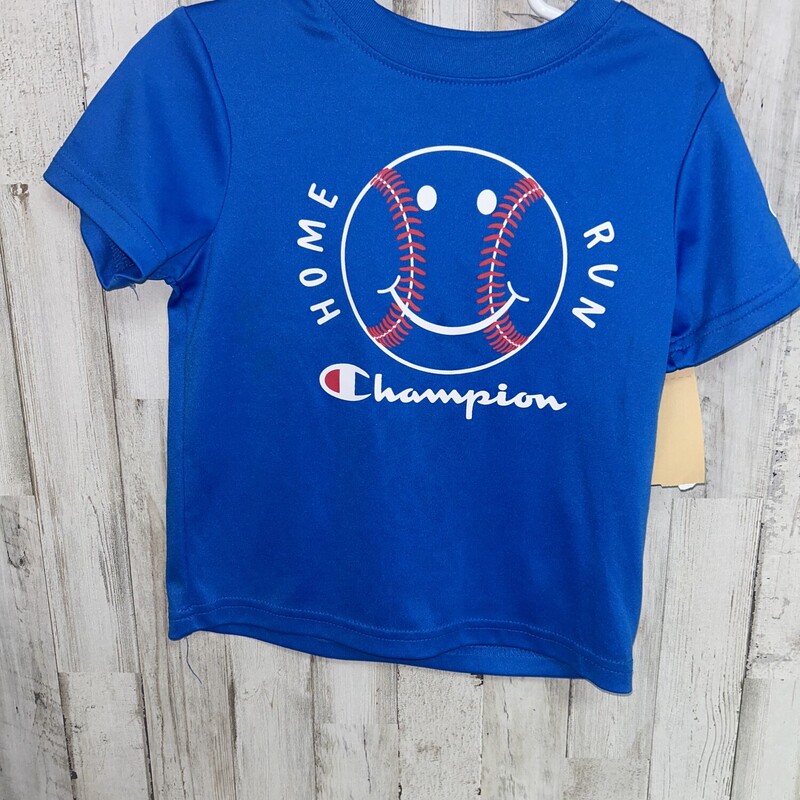 3T Blue Home Run Tee, Blue, Size: Boy 2T-4T