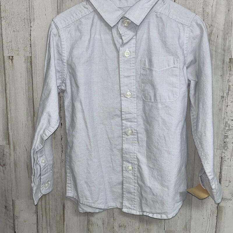 3t Grey Button Up, Grey, Size: Boy 2T-4T