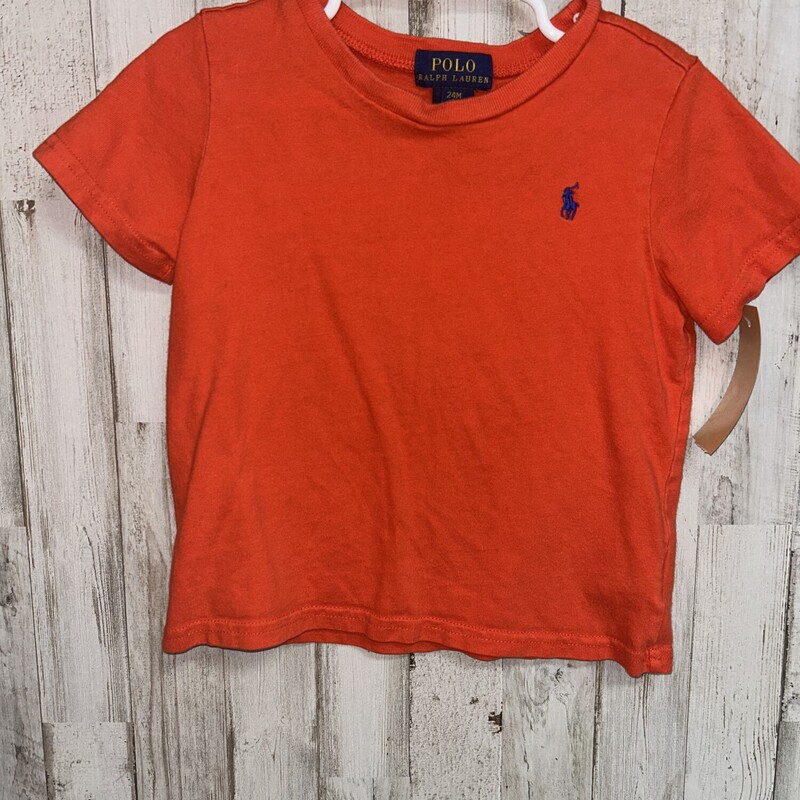 24M Red Logo Tee, Red, Size: Boy 2T-4T