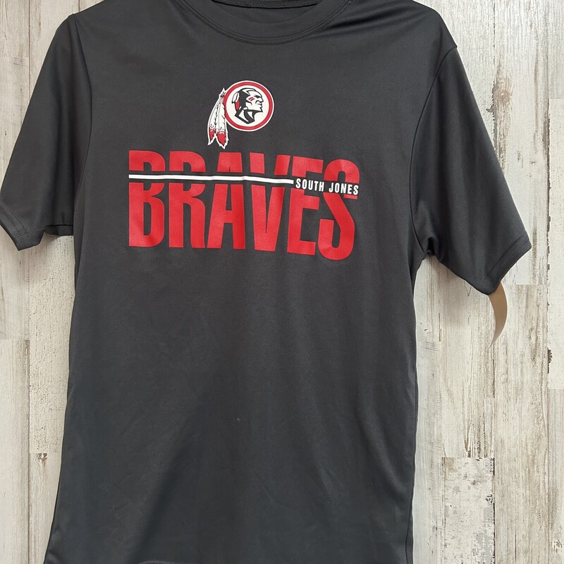 18/20 Grey Braves Tee, Grey, Size: Boy 10 Up