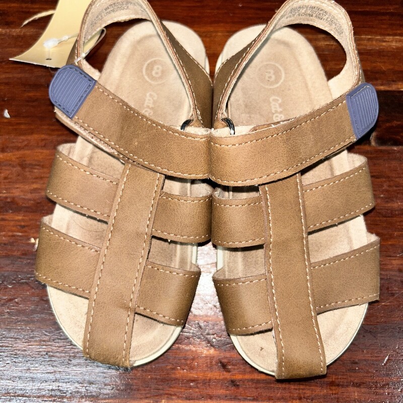 8 Brown Strap Sandals, Brown, Size: Shoes 8