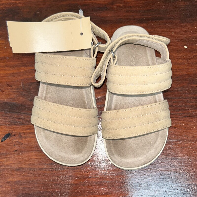 8 Beige Strap Sandals, Beige, Size: Shoes 8