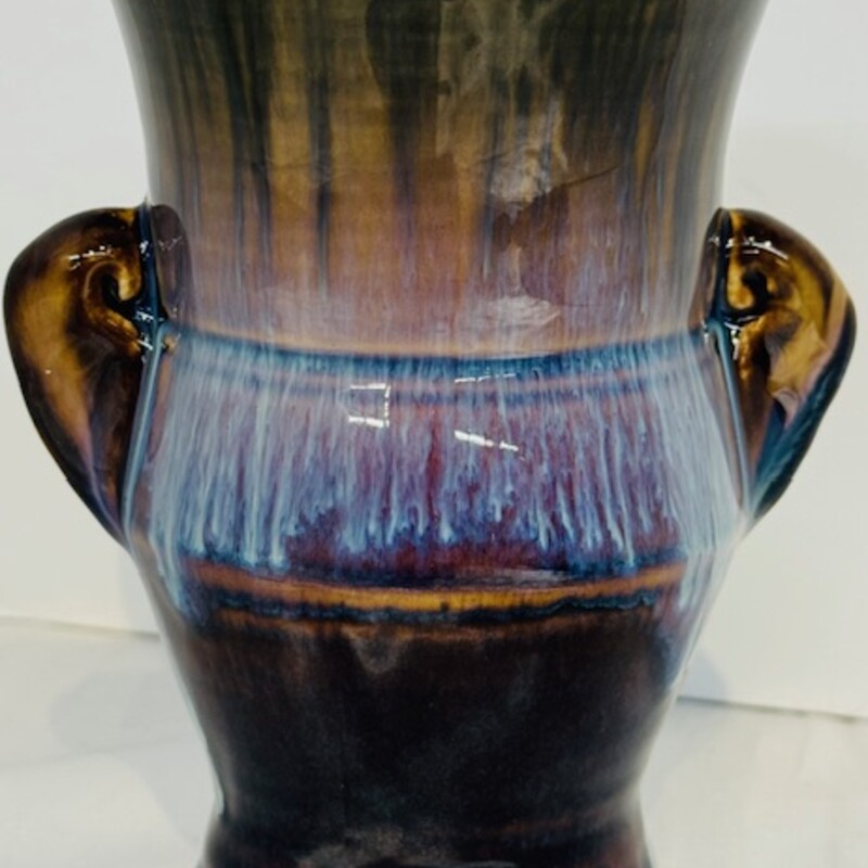 Bill Campbell Glazed Urn Vase
Brown Blue
Size: 4.5x5.5H