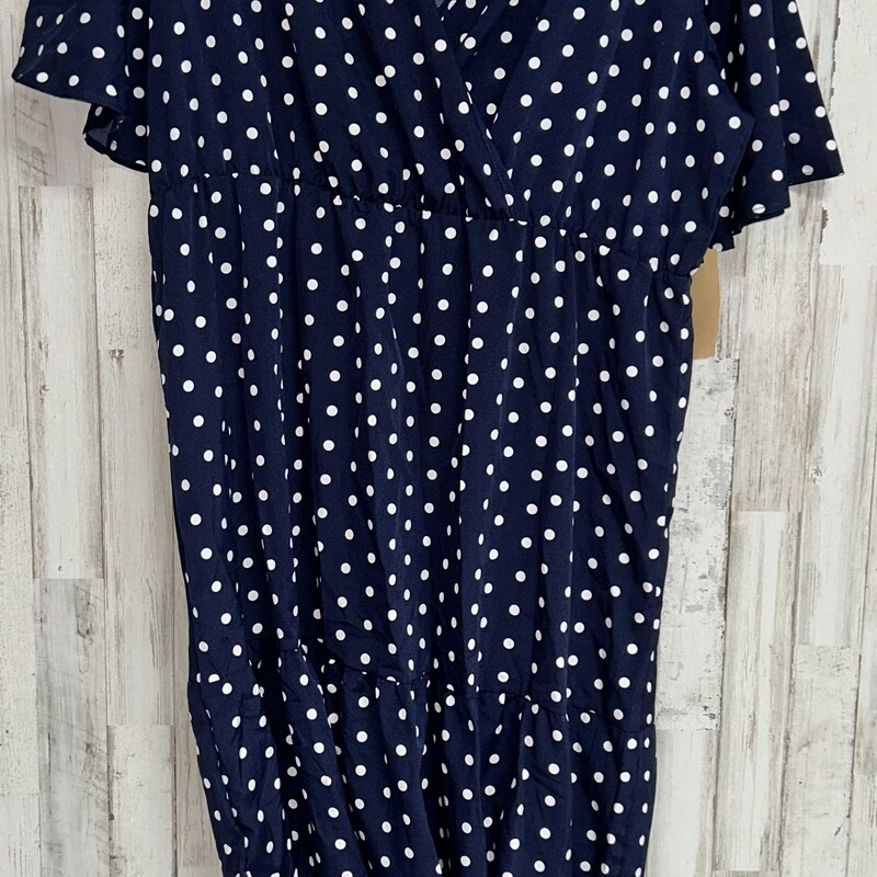 2X Navy Dotted Dress, Navy, Size: Ladies 2X