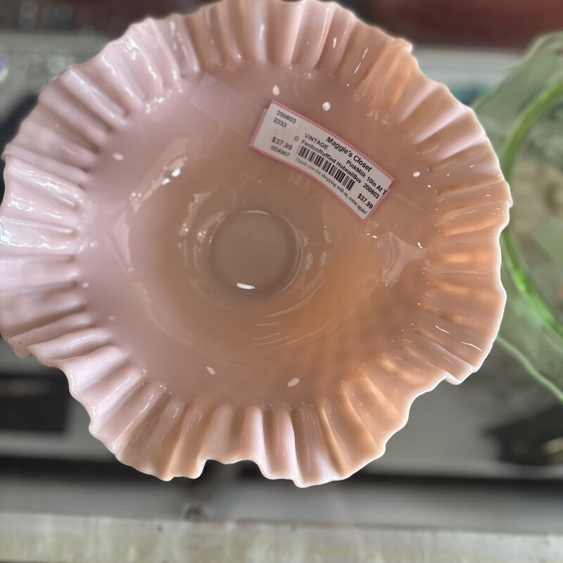 Fenton Ruffled Hobnail Bowl, Pink Milk
Vintage Glass Bowl

All Sales Are Final . No Returns

Pick Up In Store
OR
Have It Shipped


Thank You For Shopping With Us:-)