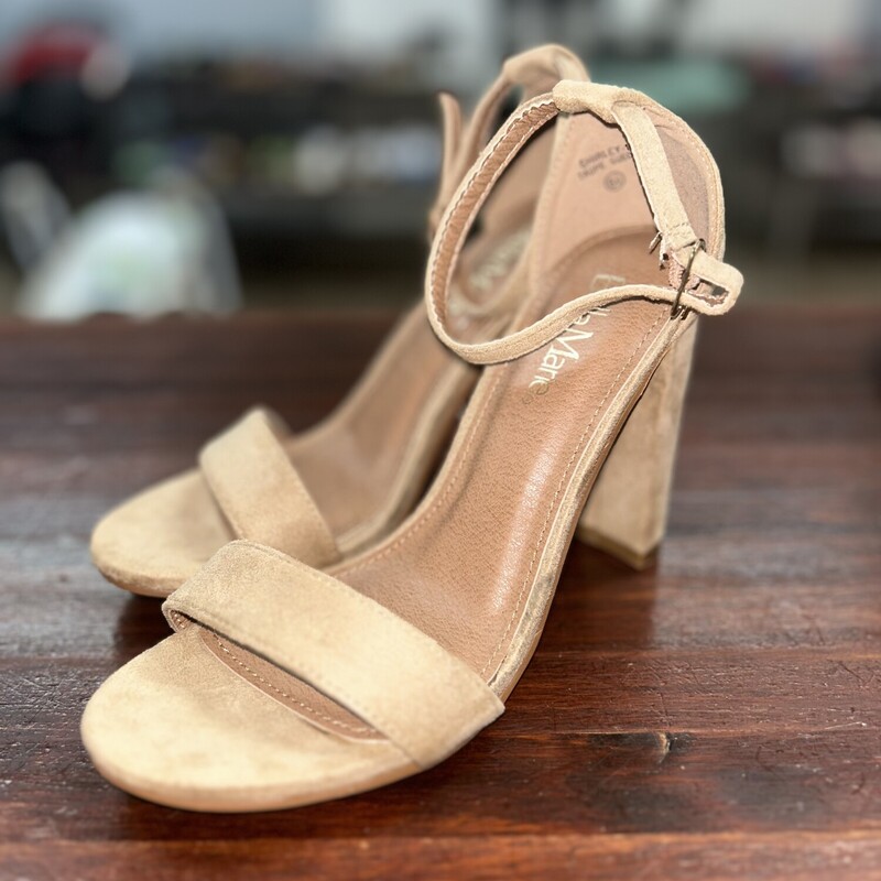 A6.5 Tan Suede Heels