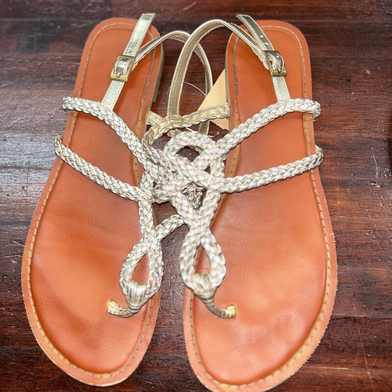 A9.5 Gold Braided Sandals