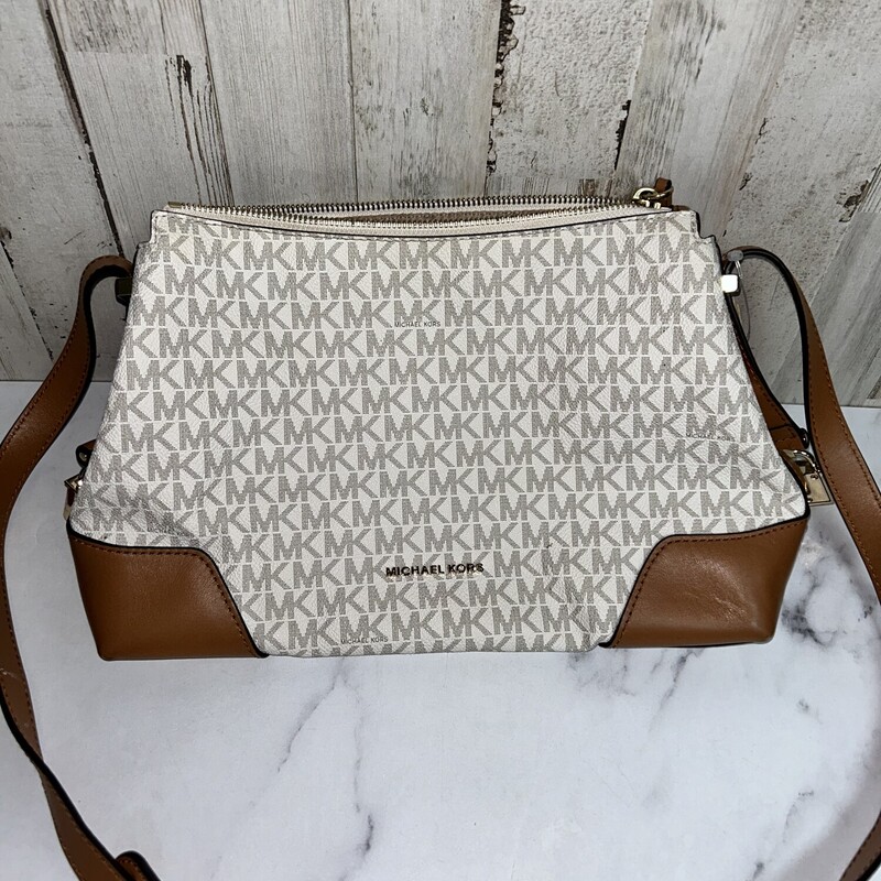 NEW White Logo Crossbody, White, Size: Purses