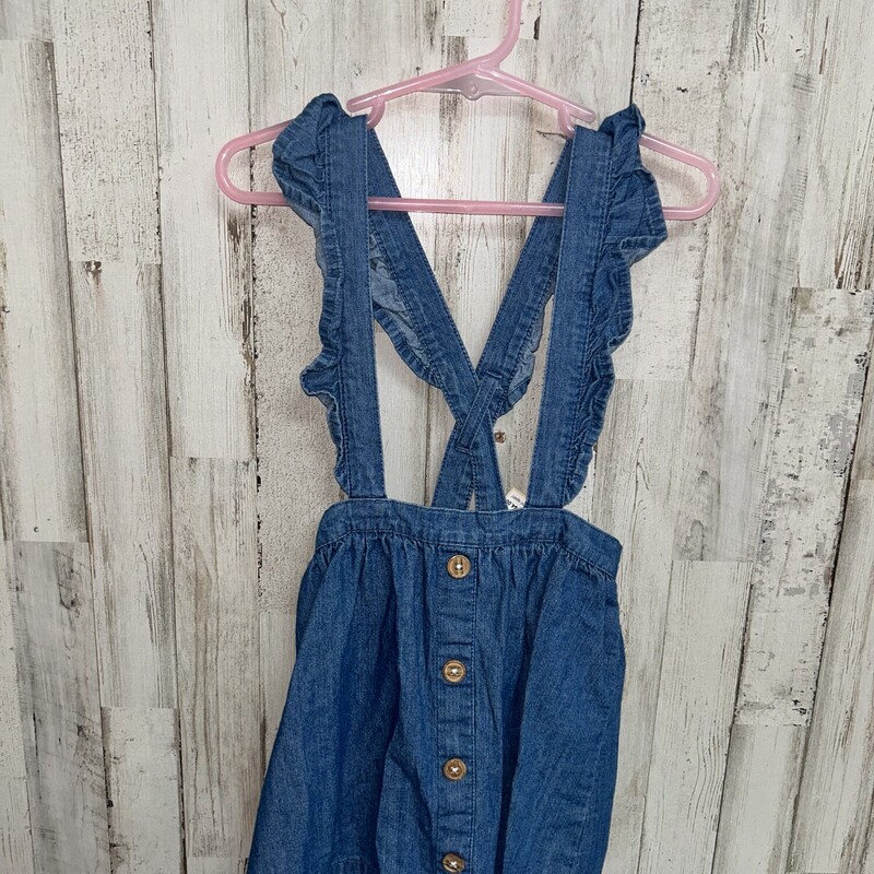 3T Denim Button Dress, Blue, Size: Girl 3T