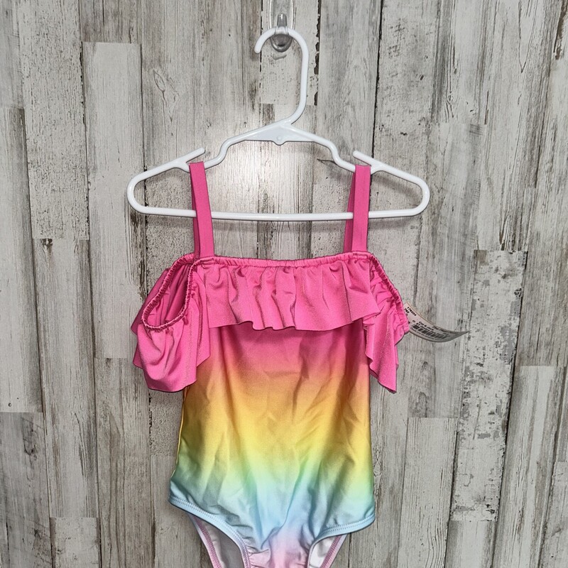 5T Ombre Dye Swim Suit, Pink, Size: Girl 5T