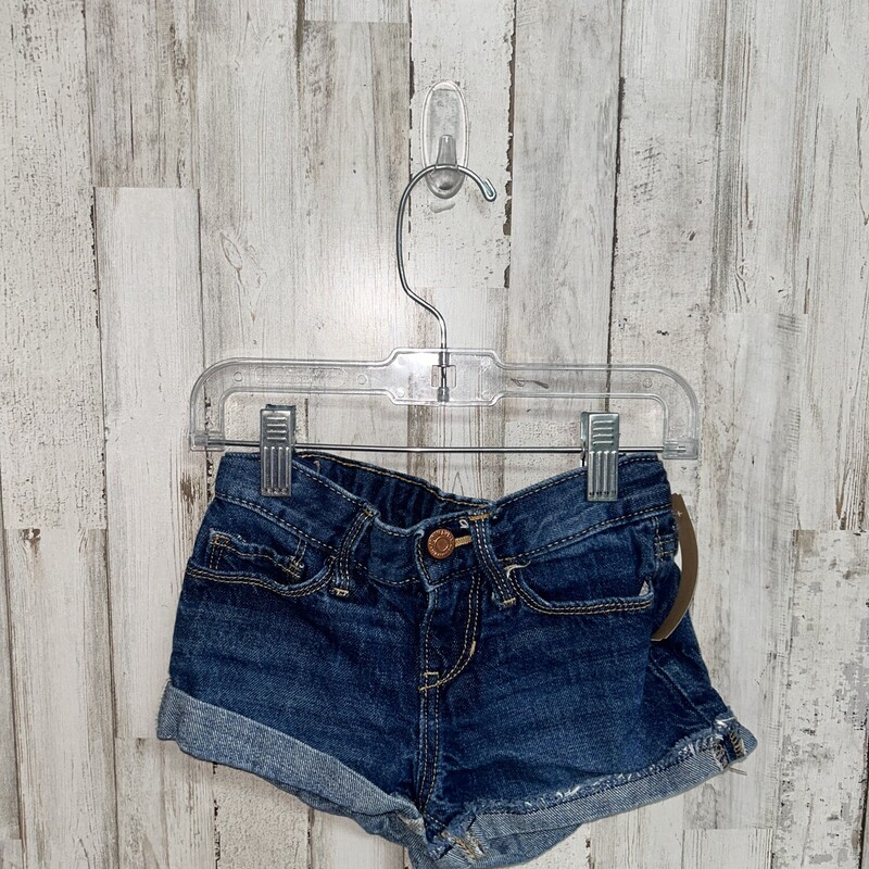 5 Drk Wash Cuff Shorts