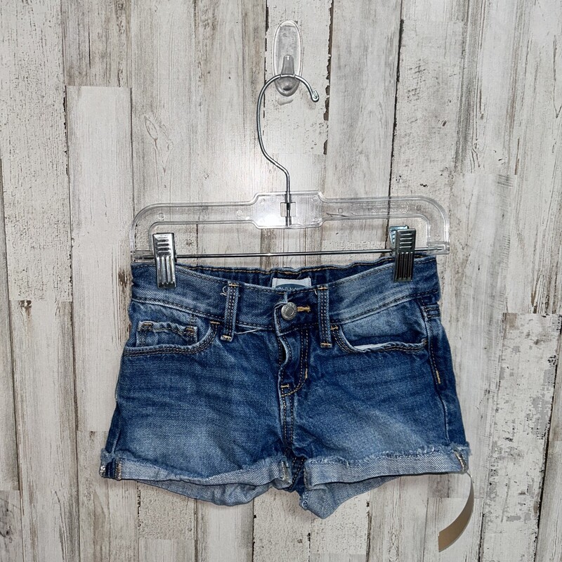 6 Cuffed Denim Shorts, Blue, Size: Girl 6/6x