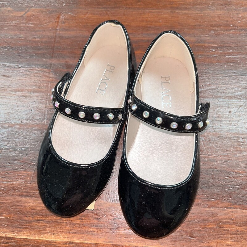 7 Black Studded Flats, Black, Size: Shoes 7