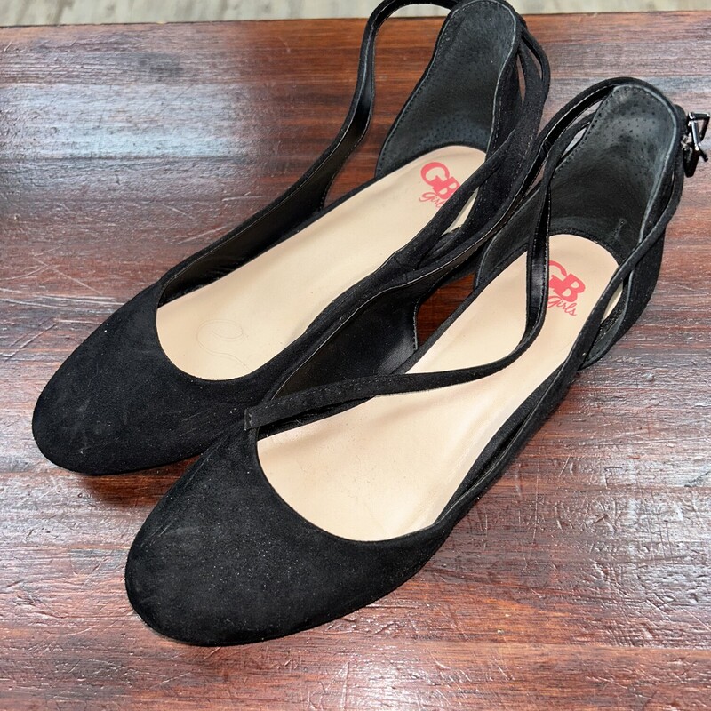 Y5 Black Suede Heels, Black, Size: Shoes Y5