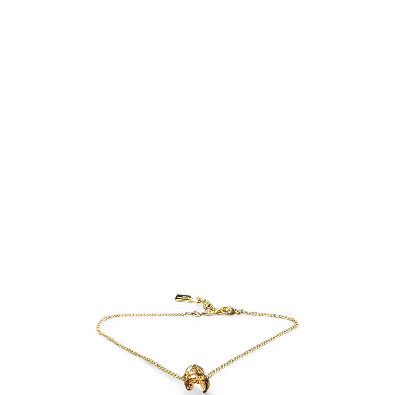 YSL Logo Loop, Gold, Size: OS