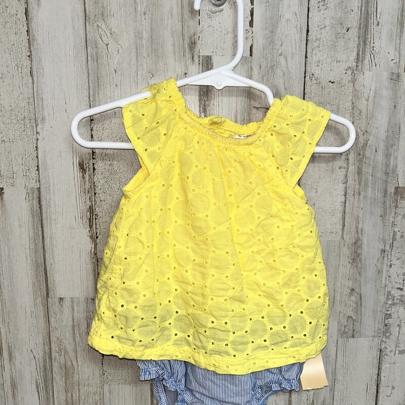 6M Yellow Eyelit Onesie