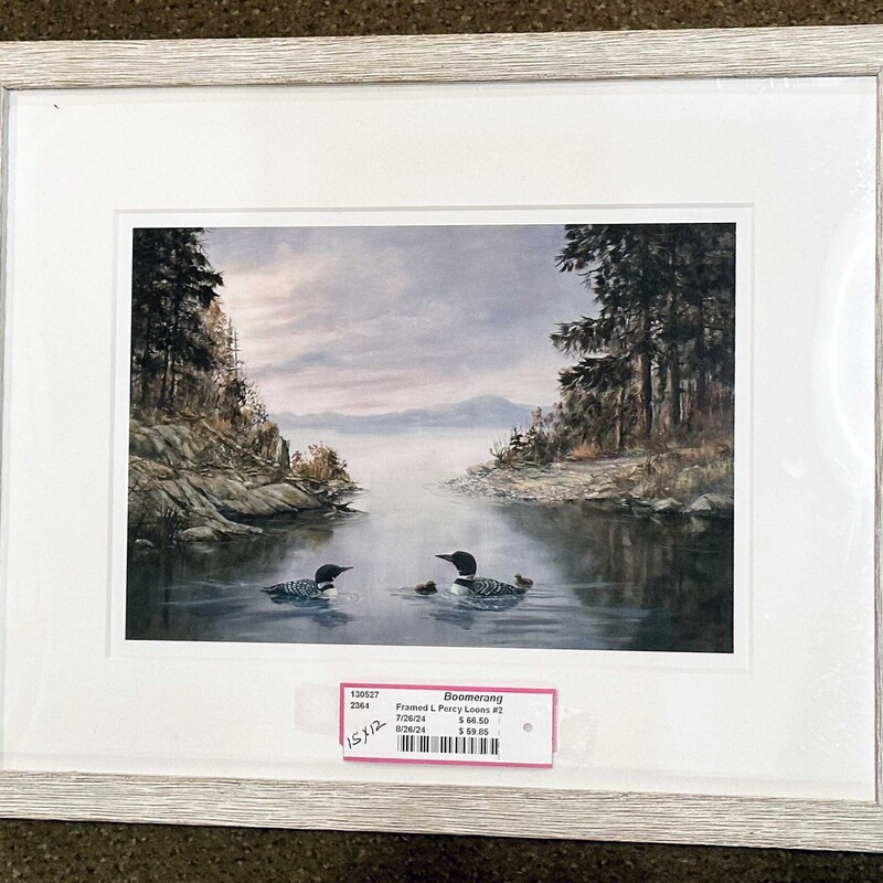 Framed Loran Percy Loons Print #2
with Plexiglass
15 In x 12 In.