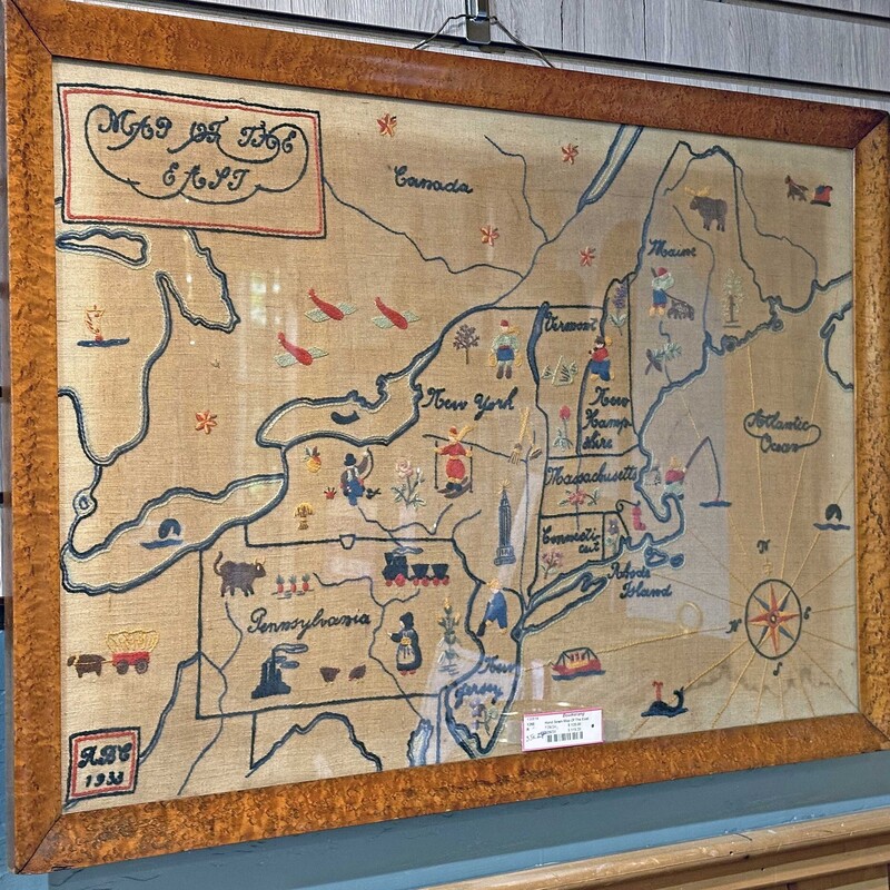 Hand Sewn Map Of The East