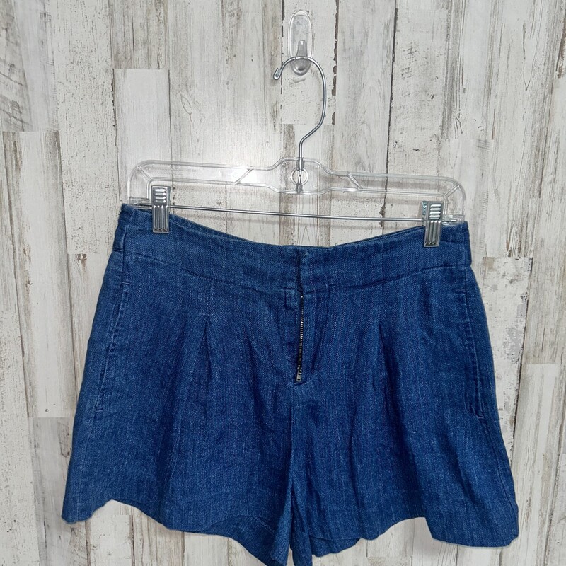 Sz4 Chambray Zip Shorts, Blue, Size: Ladies S