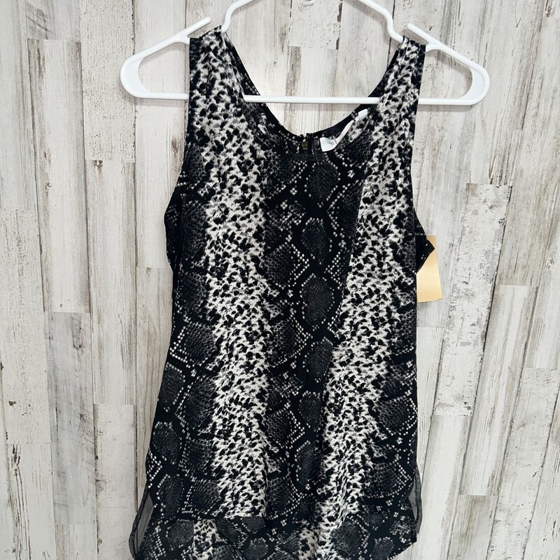 M Black Snake Print Tank