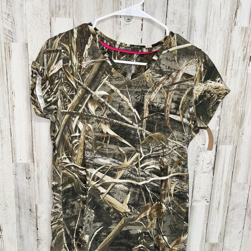 M Grey Camo Vneck Tee